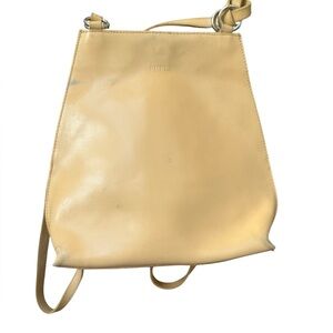 Vintage FURLA backpack purse butter yellow